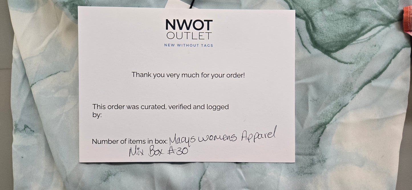 Macys Better | Assorted Womens Apparel | Shelf-Pulls & Returns | 25 Pieces | Small Box #30