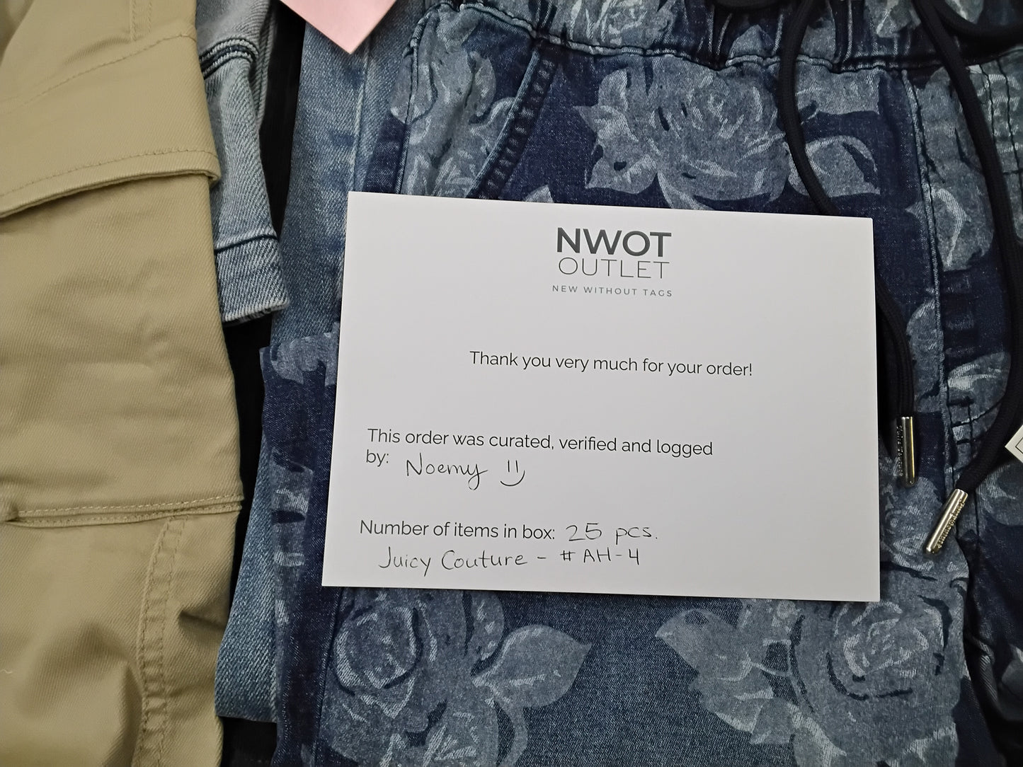 JUICY COUTURE | Women's Assorted Apparel | BRANDED BOX | NWT | 25 Pieces | Small Box #AH-4