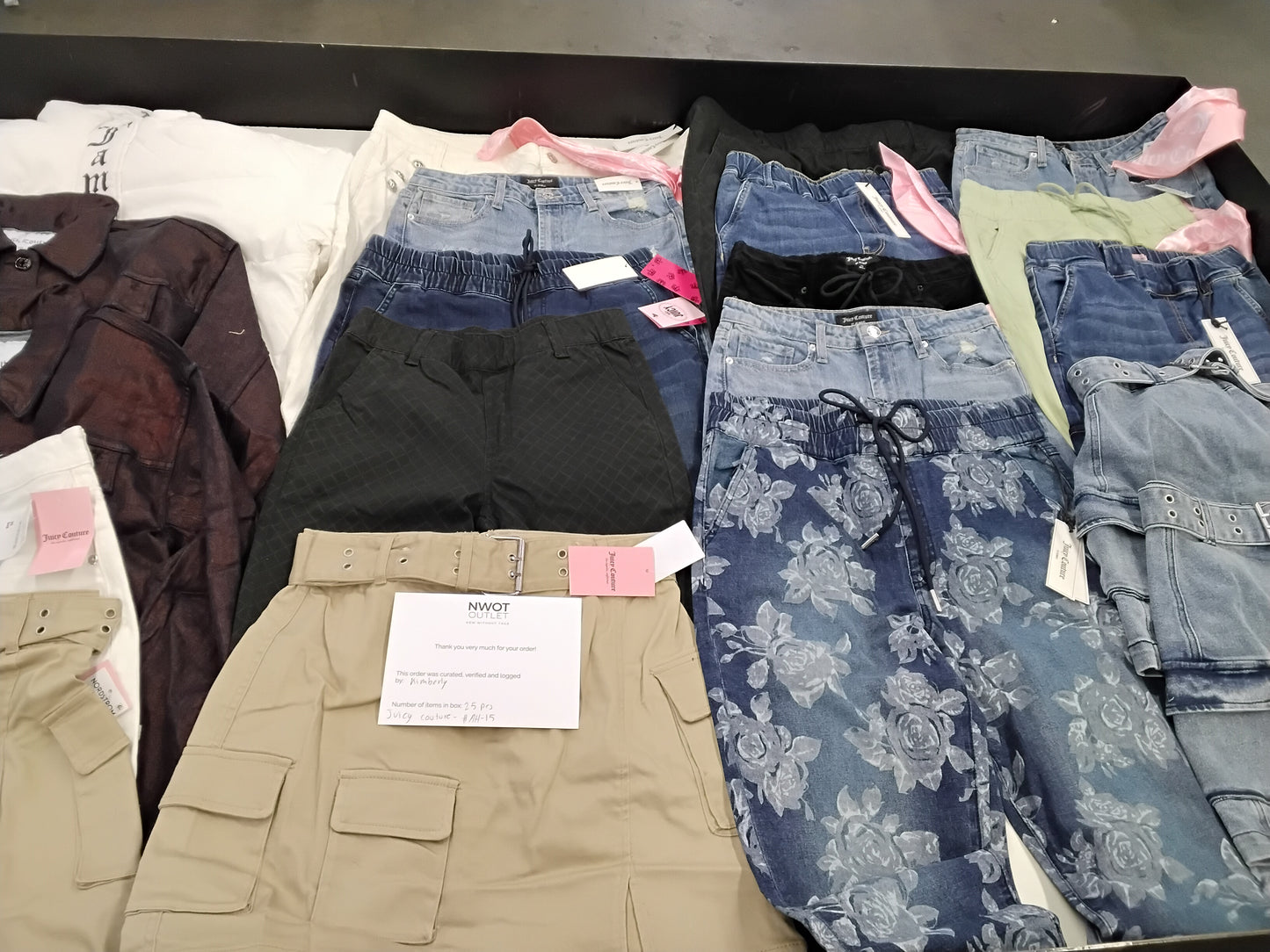 JUICY COUTURE | Women's Assorted Apparel | BRANDED BOX | NWT | 25 Pieces | Small Box #AH-15