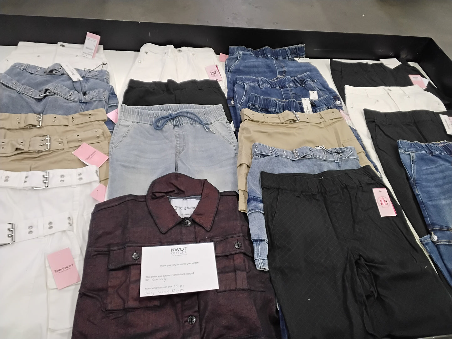 JUICY COUTURE | Women's Assorted Apparel | BRANDED BOX | NWT | 25 Pieces | Small Box #AH-17