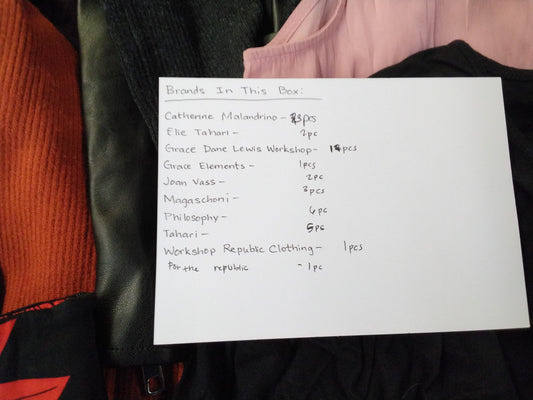 LUXURY MIXED BRANDS | Women's Assorted Apparel | BRANDED BOX | Shelf-Pulls/Returns | 25 Pieces | Small Box #AK-14