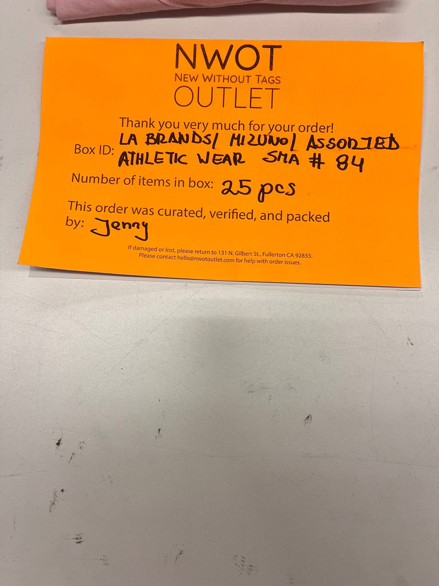 LA Brands | Mizuno | Assorted Athletic Apparel | 25 Pieces | Small Box #SMA-84