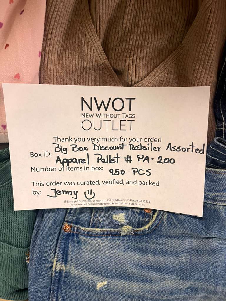 Target | Assorted Apparel | 950 Pieces | Shelf Pulls & Returns| Pallet #PA-200