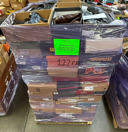 Premium Shoes | Boots Assorted | 122 pairs | Pallets # PS-16