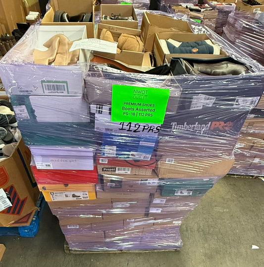 Premium Shoes | Boots Assorted | 112 pairs | Pallets # PS-18