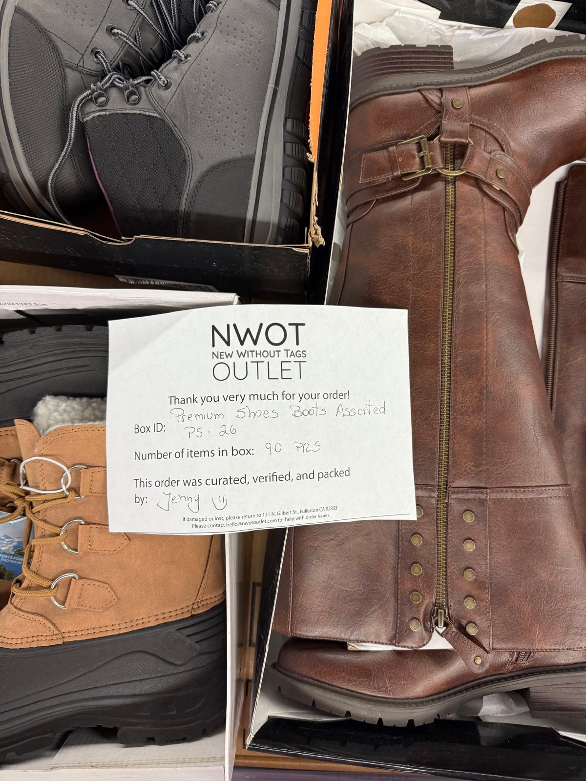 Premium Shoes | Boots Assorted | 90 pairs | Pallets # PS-26