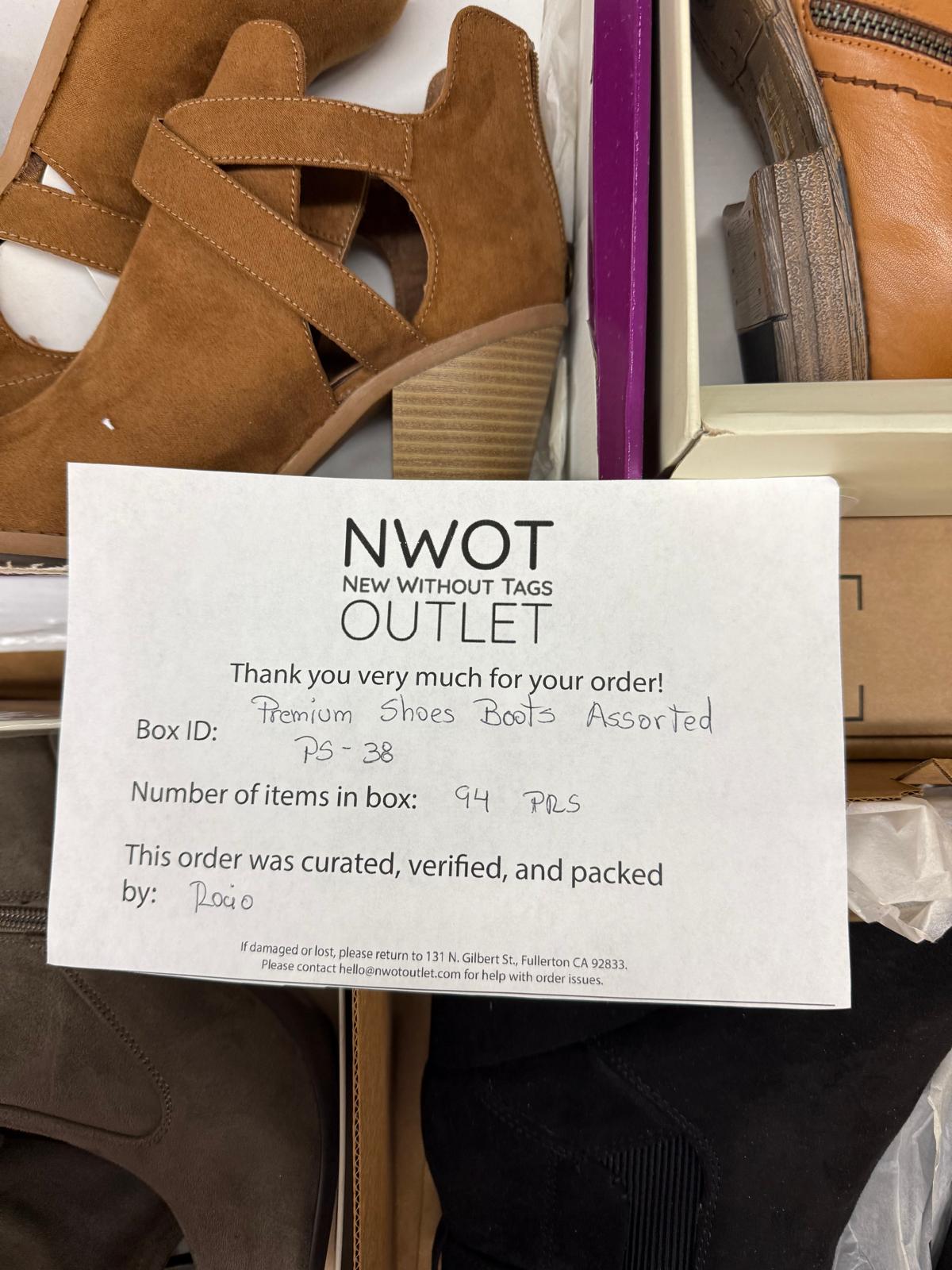 Premium Shoes | Boots Assorted | 94 pairs | Pallets # PS-38