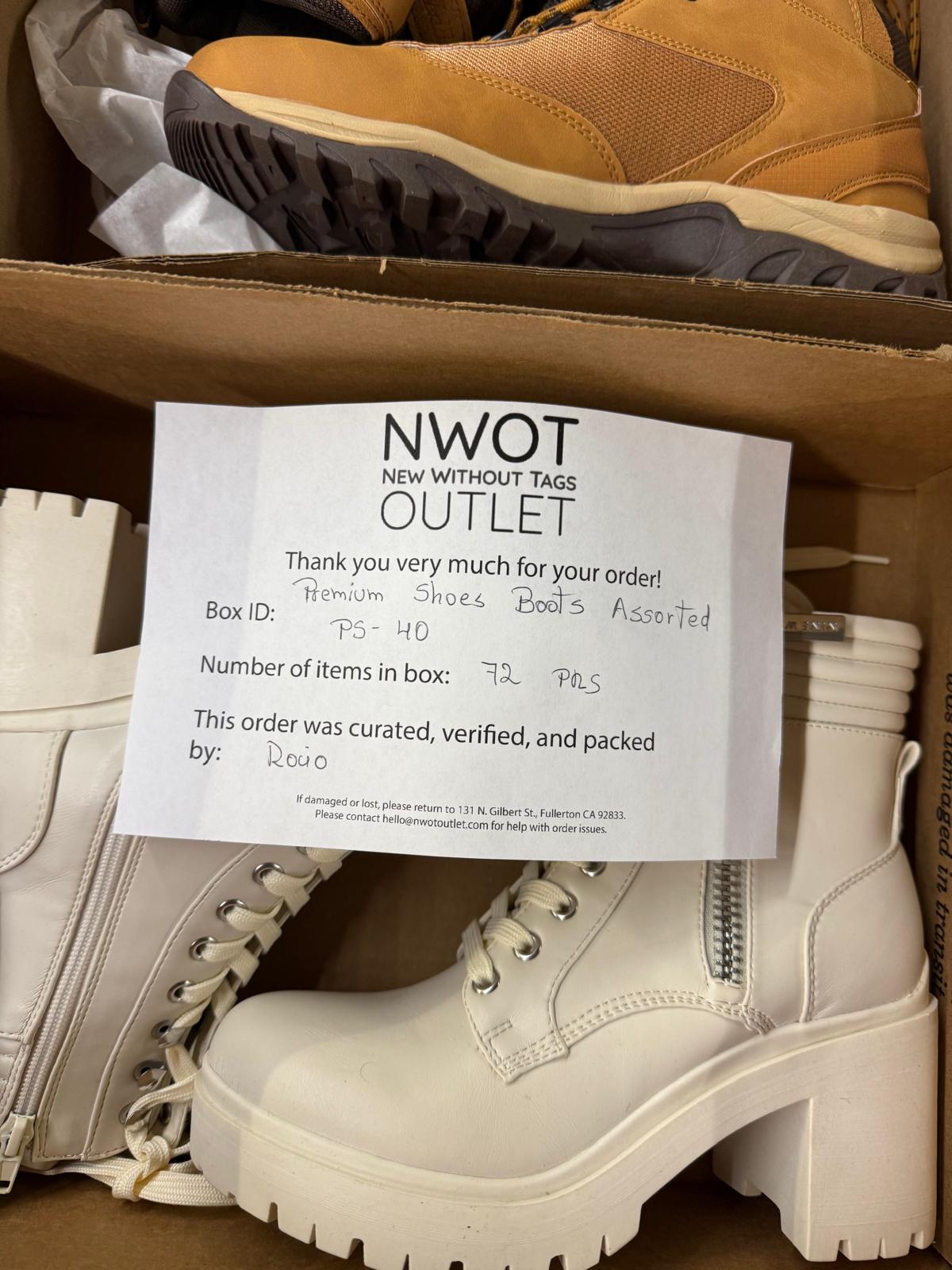 Premium Shoes | Boots Assorted | 72 pairs | Pallets # PS-40