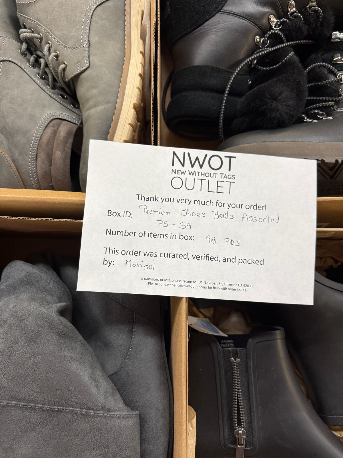 Premium Shoes | Boots Assorted | 98 pairs | Pallets # PS-39