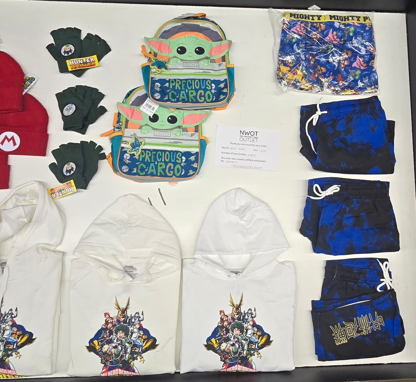 Hot Topic | Assorted Apparel and Accessories | 25 Pieces | Small Box# SMA-200