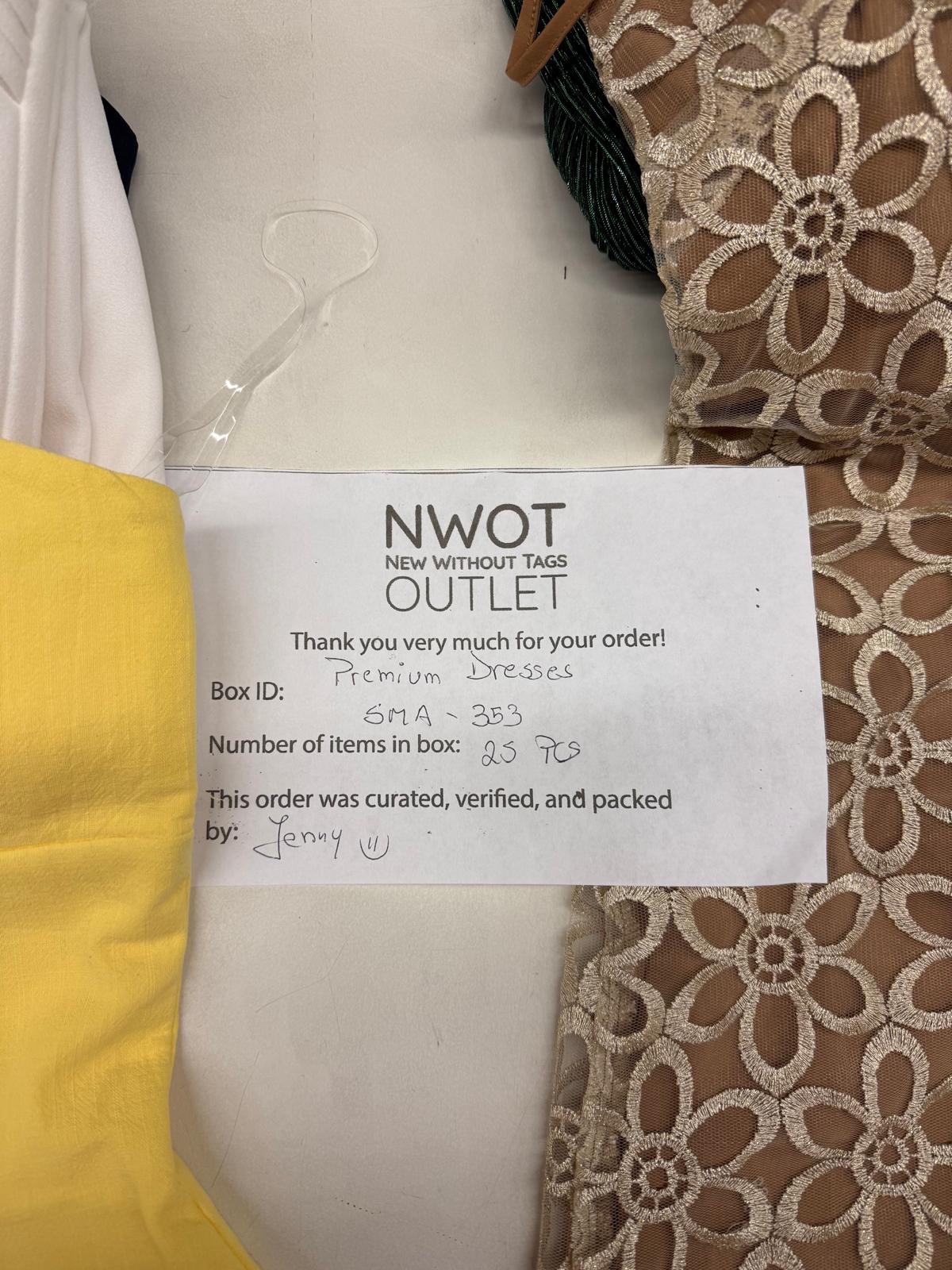 Premium Dresses | Assorted Apparel | 25 Pieces | Small box #SMA-353