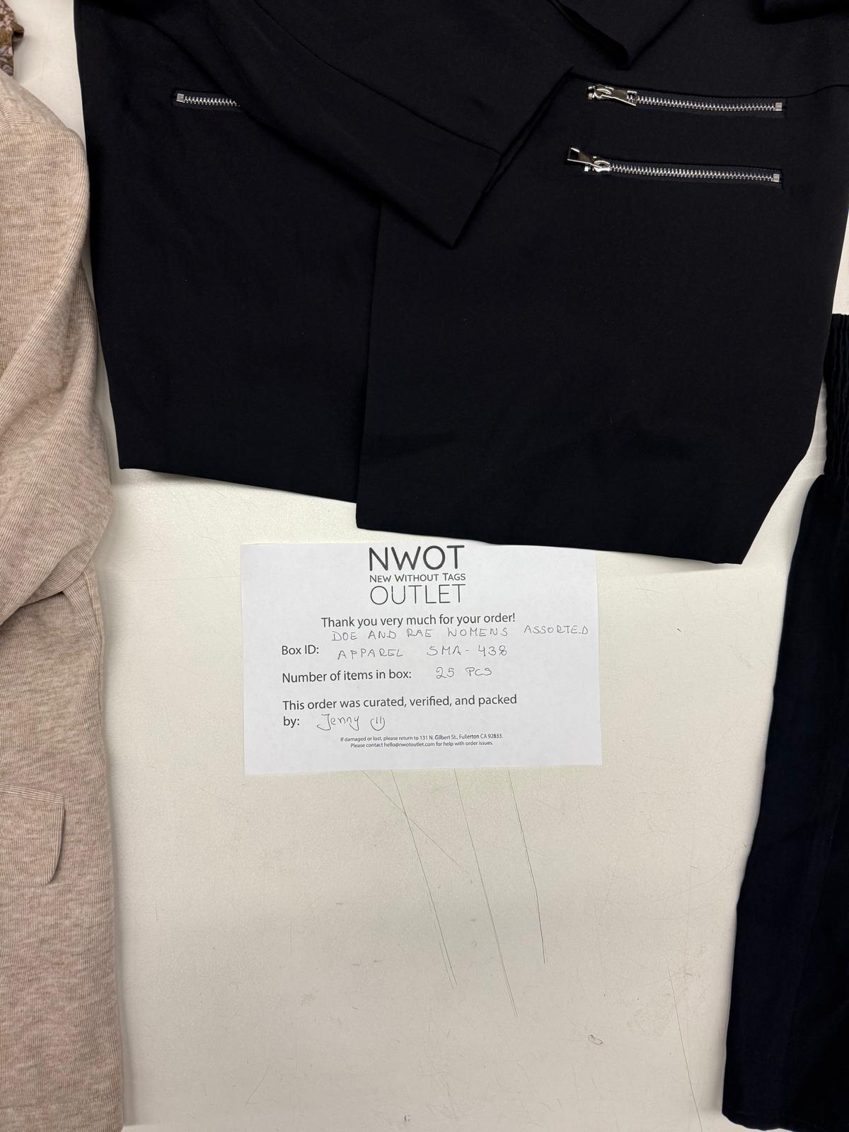 Doe And Rae | Women Assorted Apparel | 25 Pieces | Small Box# SMA-438