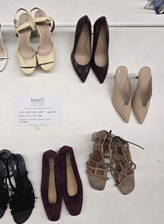 Summer Gold Shoes | Assorted Shoes | 9 pairs | Small Box# SMA-447