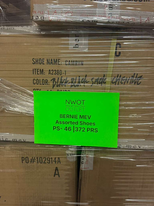 Bernie Mev Shoe Pallet | Assorted Footwear | 372 Pairs | Pallet# PS-46