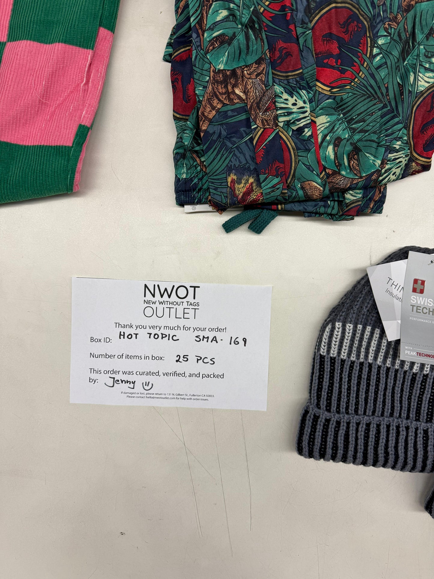 Hot Topic | Assorted Apparel and Accessories | 25 Pieces | Small Box# SMA-169