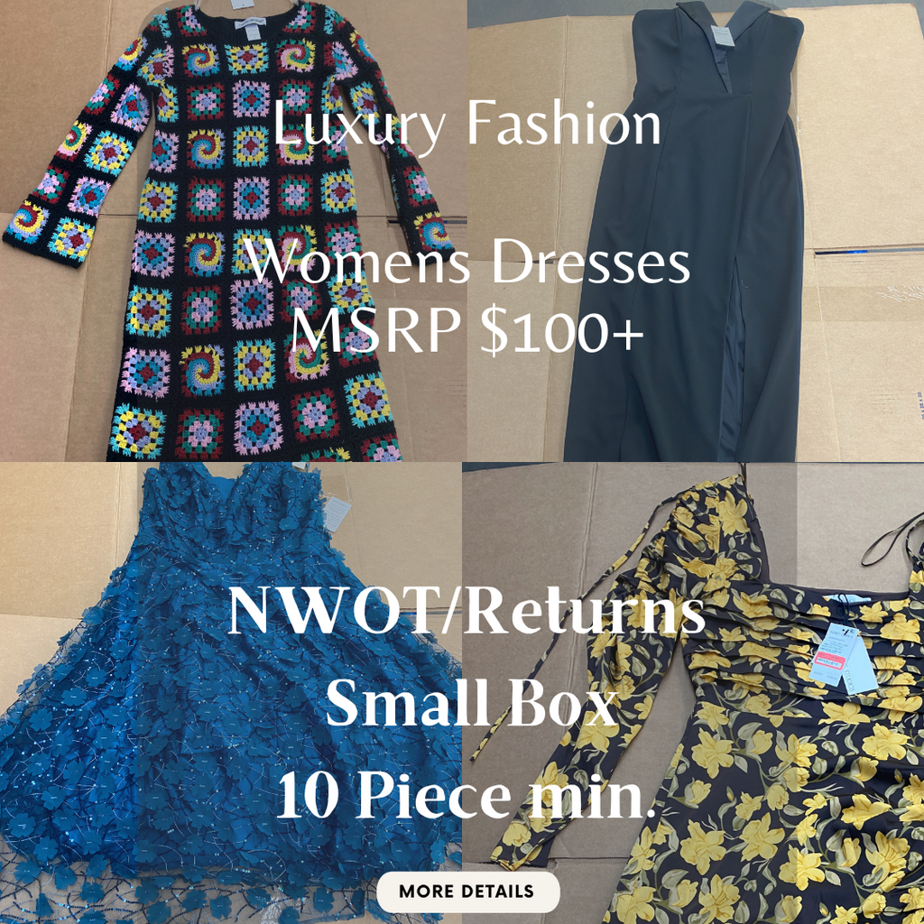 Luxury Fashion Retailer | Womens Dresses MSRP $100+  | NWOT/Returns | Small Box | 10 Piece Min.