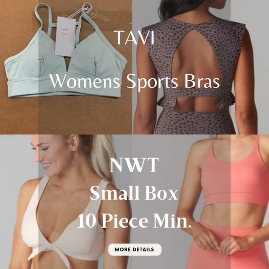 TAVI | Womens Sports Bras | NWT | Small Box | 10 Piece Min.