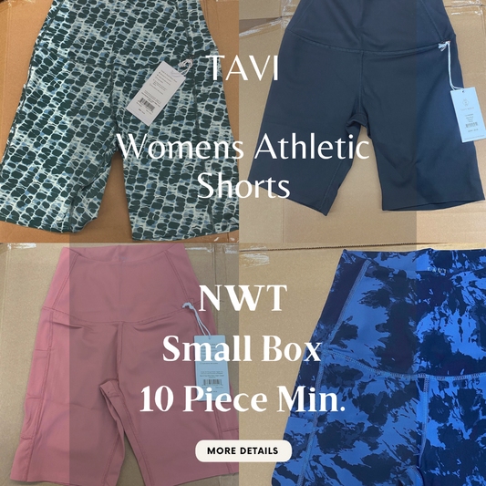 TAVI | Womens Athletic Shorts | NWT | Small Box | 10 Piece Min.