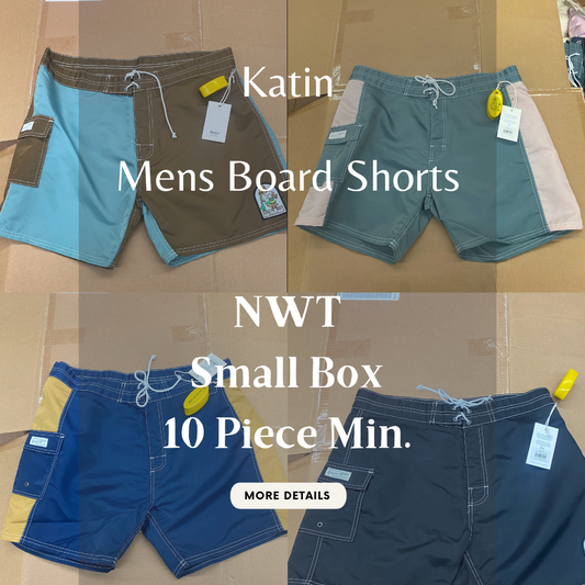 Katin | Mens | Assorted Board Shorts | NWT | Small Box | 10 Piece Min.