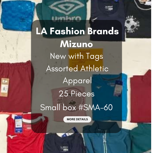 LA Brands | Mizuno/Umbro | Assorted Athletic Apparel | 25 Pieces | Small Box #SMA-60