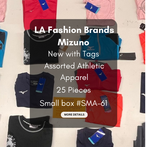 LA Brands | Mizuno | Assorted Athletic Apparel | 25 Pieces | Small Box #SMA-61