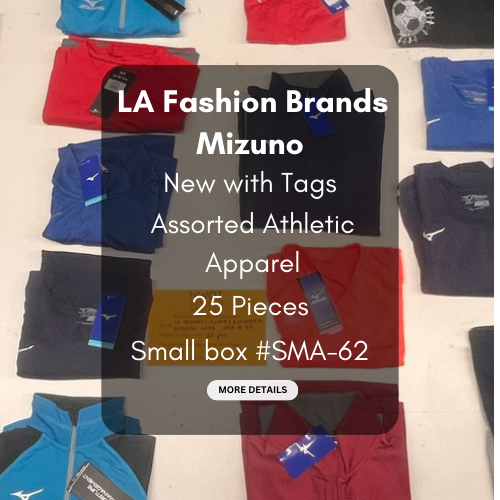 LA Brands | Mizuno | Assorted Athletic Apparel | 25 Pieces | Small Box #SMA-62