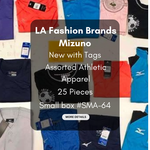 LA Brands | Mizuno | Assorted Athletic Apparel | 25 Pieces | Small Box #SMA-64