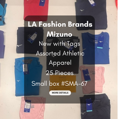 LA Brands | Mizuno | Assorted Athletic Apparel | 25 Pieces | Small Box #SMA-67