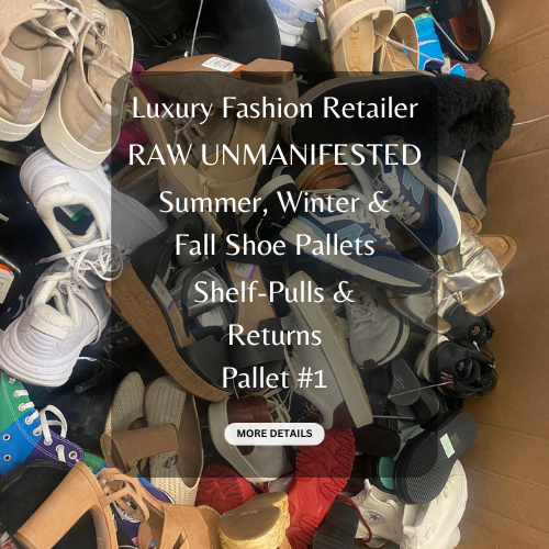 Luxury Fashion Retailer | Summer/Fall/Winter Shoe Pallets | NWOT & Returns | RAW UNMANIFESTED | Pallet #1