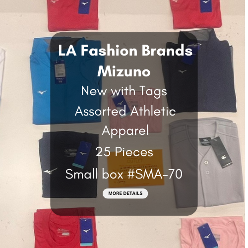 LA Brands | Mizuno | Assorted Athletic Apparel | 25 Pieces | Small Box #SMA-70