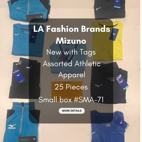 LA Brands | Mizuno | Assorted Athletic Apparel | 25 Pieces | Small Box #SMA-71