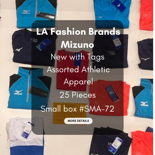 LA Brands | Mizuno | Assorted Athletic Apparel | 25 Pieces | Small Box #SMA-72