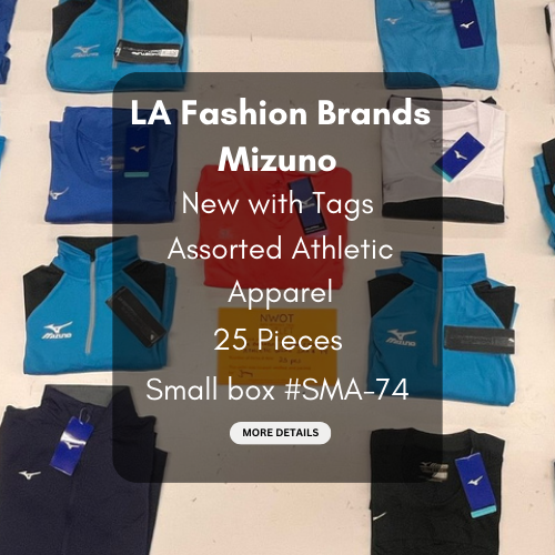 LA Brands | Mizuno | Assorted Athletic Apparel | 25 Pieces | Small Box #SMA-74