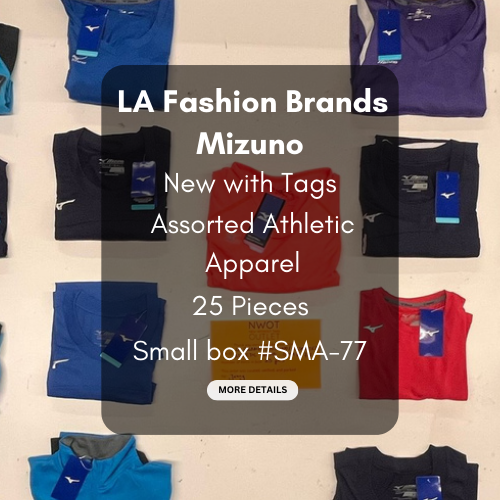 LA Brands | Mizuno | Assorted Athletic Apparel | 25 Pieces | Small Box #SMA-77