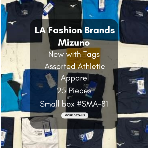 LA Brands | Mizuno | Assorted Athletic Apparel | 25 Pieces | Small Box #SMA-81