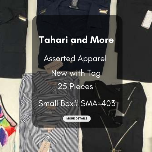 Tahari and more | Assorted  Apparel | 25 Pieces | New with Tag |Small box #SMA-403