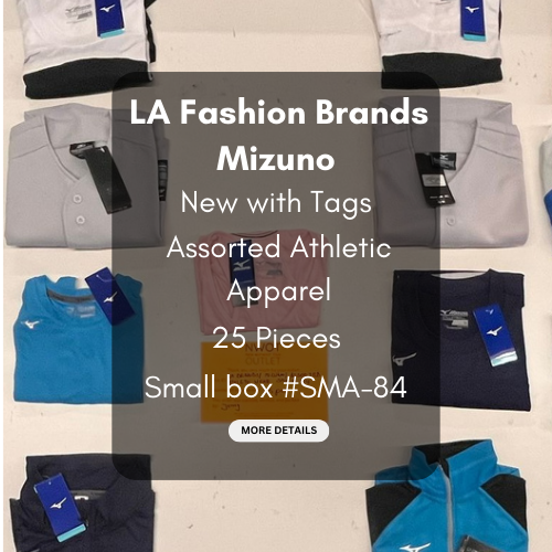 LA Brands | Mizuno | Assorted Athletic Apparel | 25 Pieces | Small Box #SMA-84