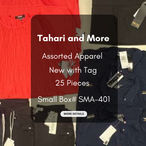 Tahari and more | Assorted  Apparel | 25 Pieces | New with Tag |Small box #SMA-401