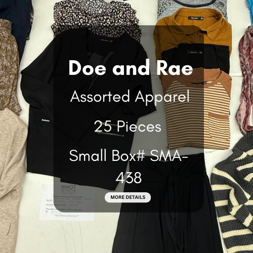 Doe And Rae | Women Assorted Apparel | 25 Pieces | Small Box# SMA-438