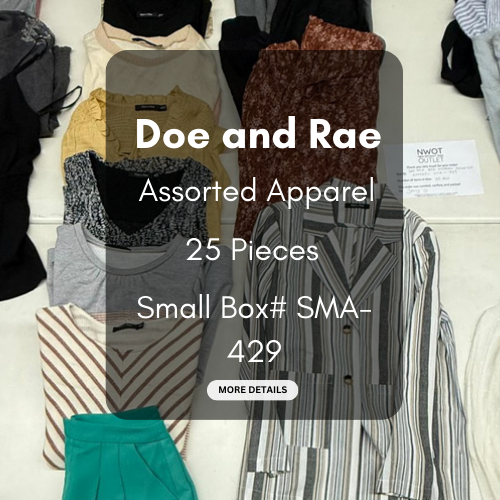 Doe And Rae | Women Assorted Apparel | 25 Pieces | Small Box# SMA-429