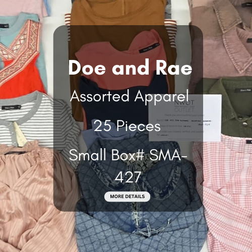 Doe And Rae | Women Assorted Apparel | 25 Pieces | Small Box# SMA-427