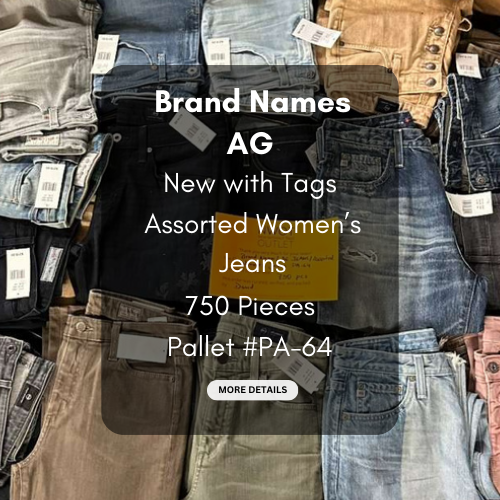 Brand Names | AG | Assorted Women's Jeans | 750 Pieces | Pallet #PA-64
