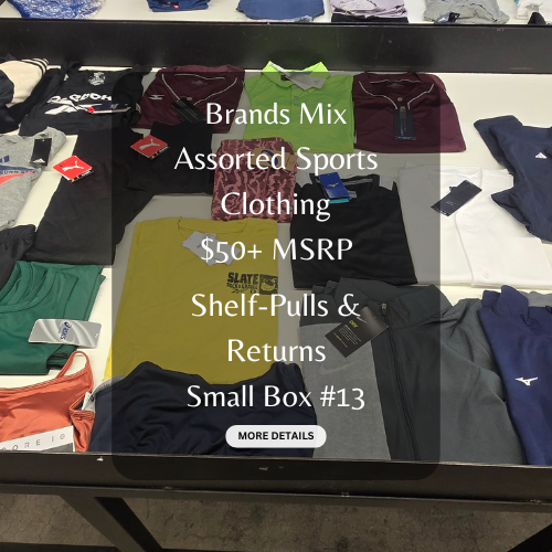 Brands Mix | Assorted Sports Clothing | $50+ MSRP | Shelf Pulls & Returns | 25 Pieces | Small Box #13