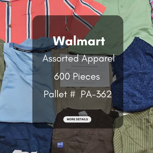 Walmart | Assorted  Apparel | 600 Pieces | Pallet #PA-362
