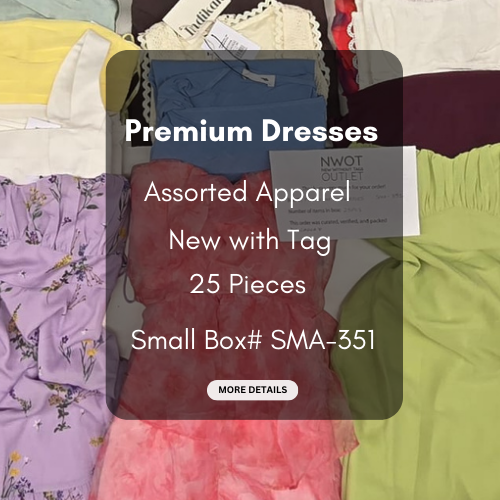 Premium Dresses | Assorted  Apparel | 25 Pieces | Small box #SMA-351