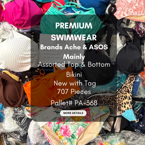 Premium Swimwear | Brands Ache and ASOS Mainly | Assorted Top Bikini and Bottom Bikini | New with Tag | 707 Pieces | Pallet # PA-368