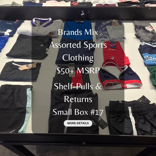 Brands Mix | Assorted Sports Clothing | $50+ MSRP | Shelf Pulls & Returns | 25 Pieces | Small Box #17