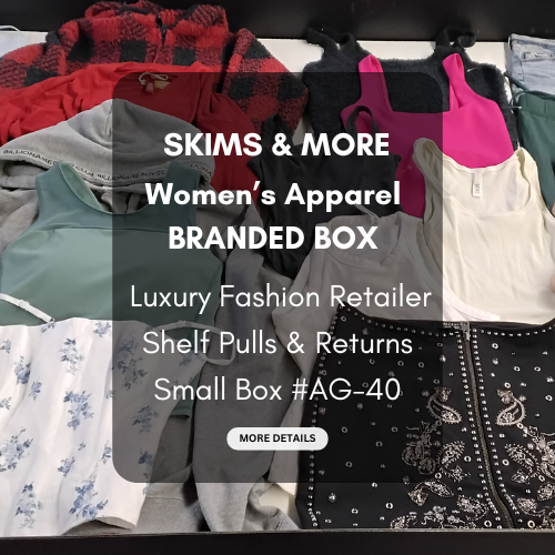 SKIMS & MORE | Women's Assorted Apparel | BRANDED BOX | Shelf-Pulls/Returns | 25 Pieces | Small Box #AG-40
