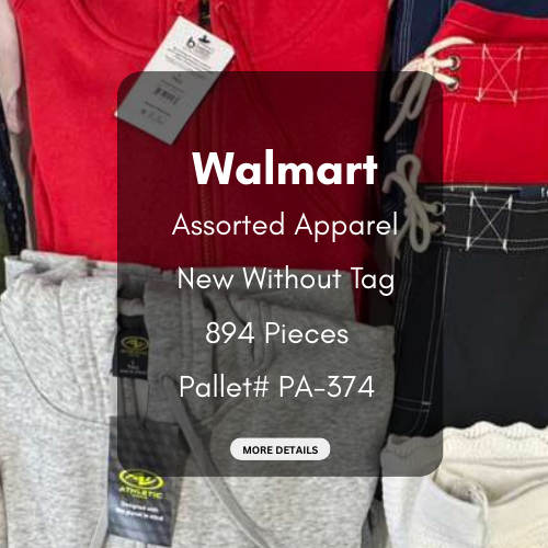 Walmart | Assorted Apparel | New Without Tag | 894 Pieces | Pallet #PA-374