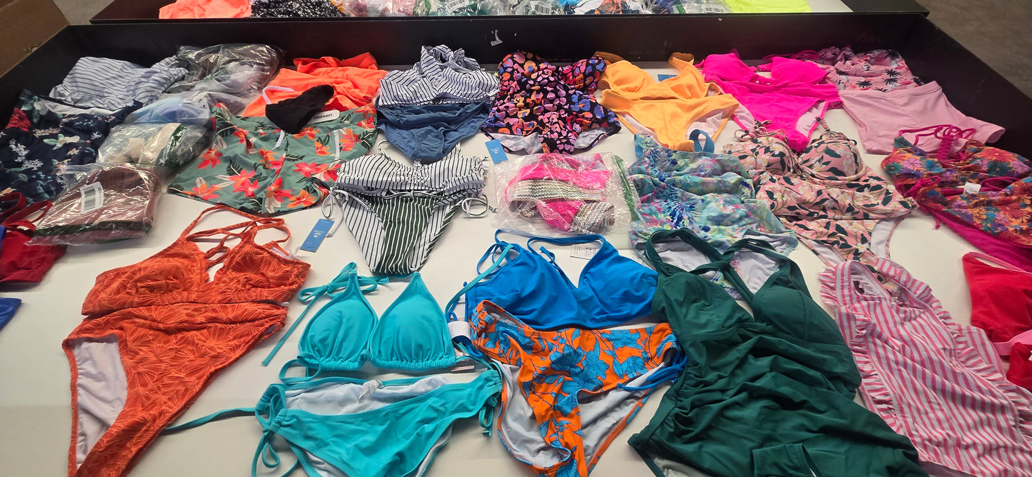 AMZN | Women's Assorted Swimwear Sets | NWT/NIB | SILVER Box | 50 Pieces | Small Boxes #A-1 - #A-22